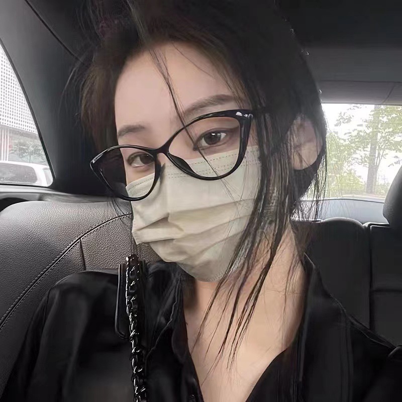 Retro Cat's Eye Myopia Glasses Women's Polygonal Glasses Frame plain Glasses Frame Men's Anti-Blue Light Glasses Frame