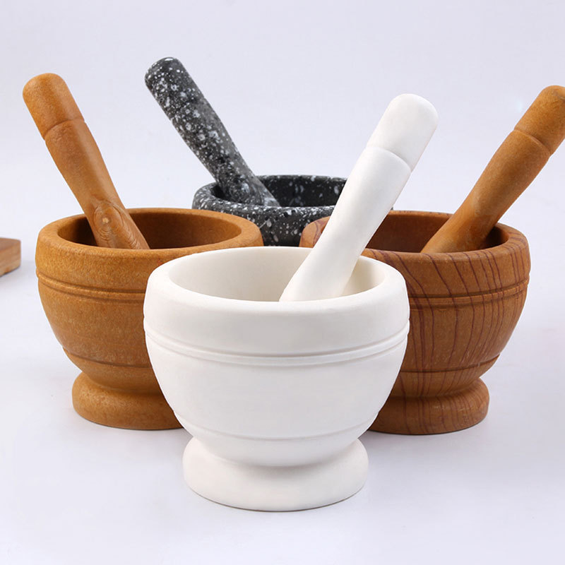 Manual Household Press Garlic Masher Multifunctional Medicinal Powder Grinding Pot Multi-purpose Practical Spice Garlic Masher