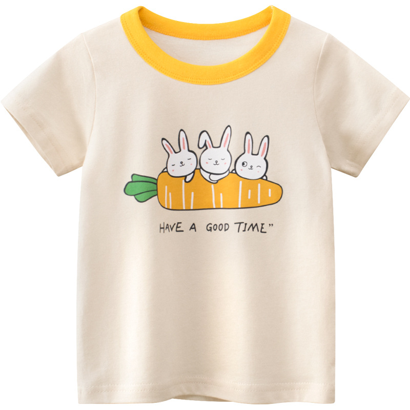 27home Korean children's clothing summer girls short sleeve T-shirt wholesale baby coat children's clothes factory direct sales