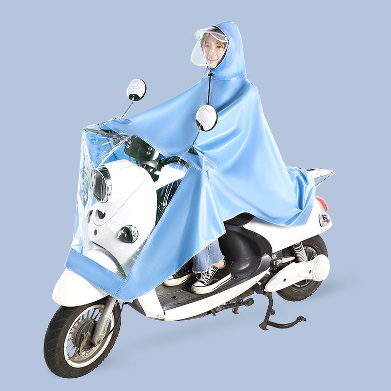 Electric Car Motorcycle Raincoat Outdoor Riding Thickened and Leftened Adult Full Body Rainstorm Poncho Battery Car Special