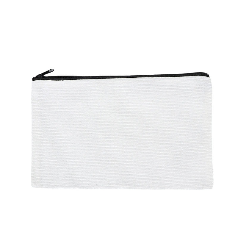 Cross-border wholesale canvas pencil case creative painting printing LOGO zipper storage bag student stationery cosmetics clutch