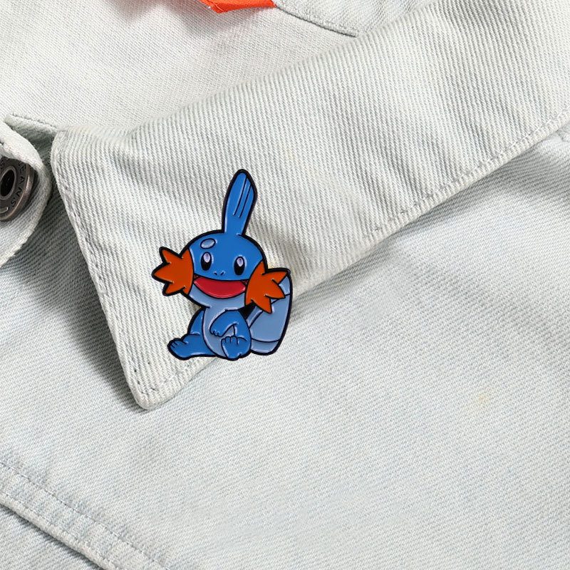 アニメゲームポケモンブルー水遊び魚ブローチ服帽子ピン金属アクセサリーギフトブルー水遊び魚ラペルピン|undefined