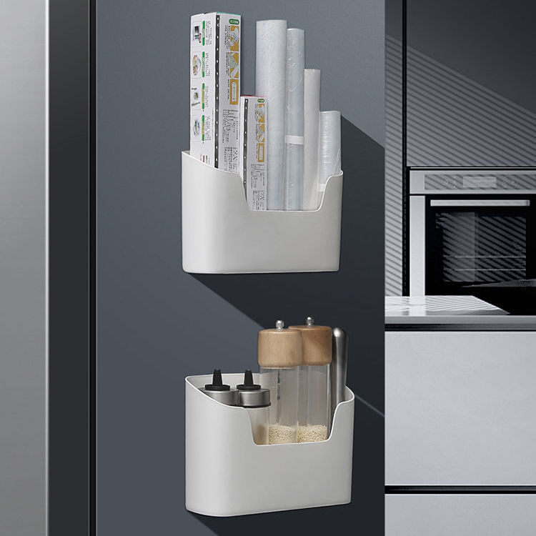 Recommended multi-functional organizer shelf for kitchen, bathroom cabinet door, hole-free hanging storage rack for daily necessities, wall-mounted storage box