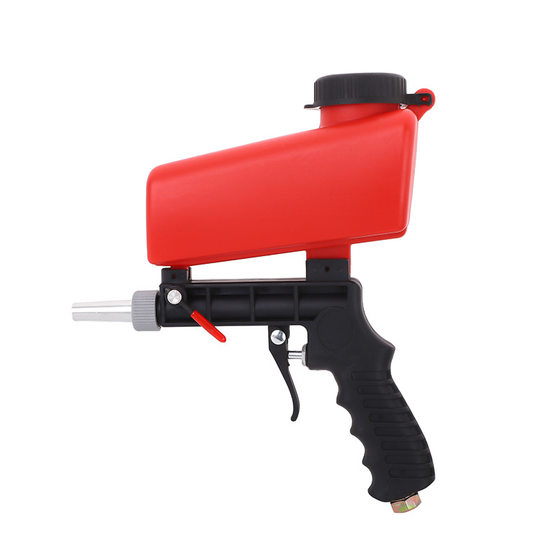 Cross-border hot sale small handheld red plastic pneumatic sandblasting gun portable gravity spray gun hardware tools