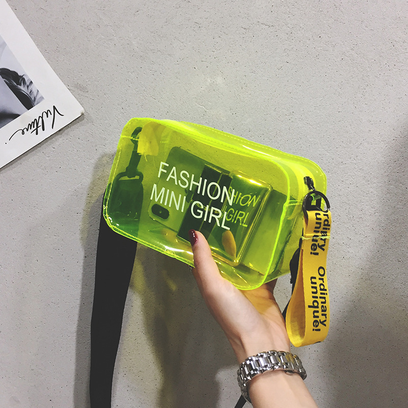 Wholesale Transparent Bag 2023 Summer New Fashionable Candy Color Jelly Bag Student Crossbody Shoulder Bag Bags