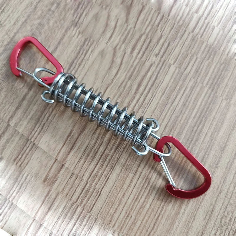 Exclusive mini outdoor camping tent strong wind spring wind rope buckle stainless steel canopy stretch buckle pet traction