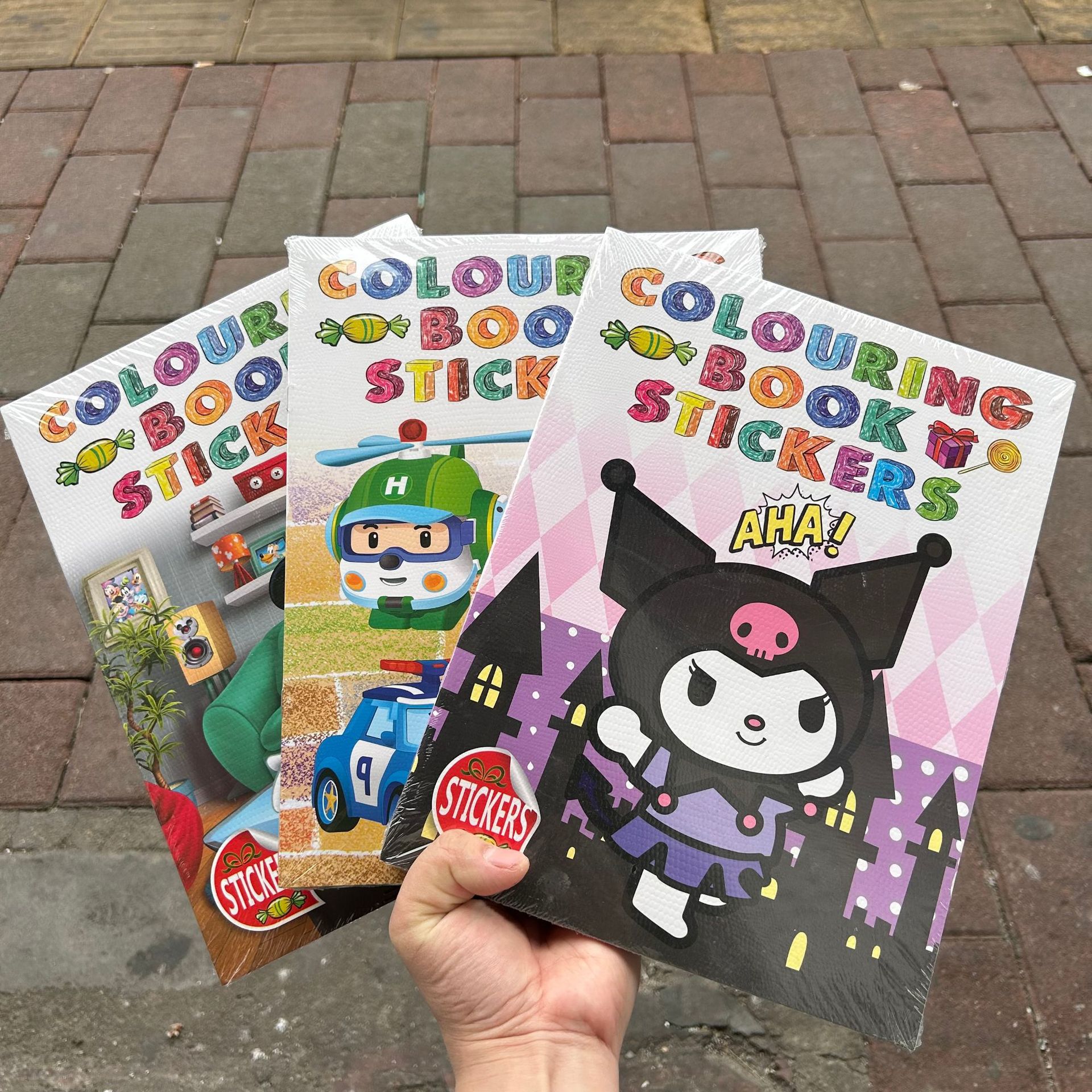 A4 Cartoon Children's Drawing Colors with Stickers Colors Ice and Snow Unicorn Drawing Learning Stationery