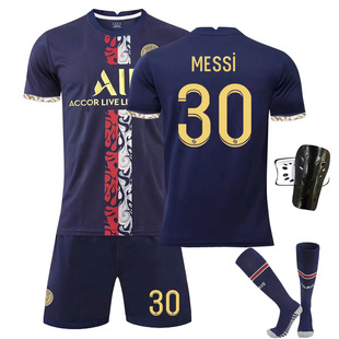 22-23 New Paris Home Special Edition Golden 30 Messi 7 Mbappe 10 Neymar Jersey Set