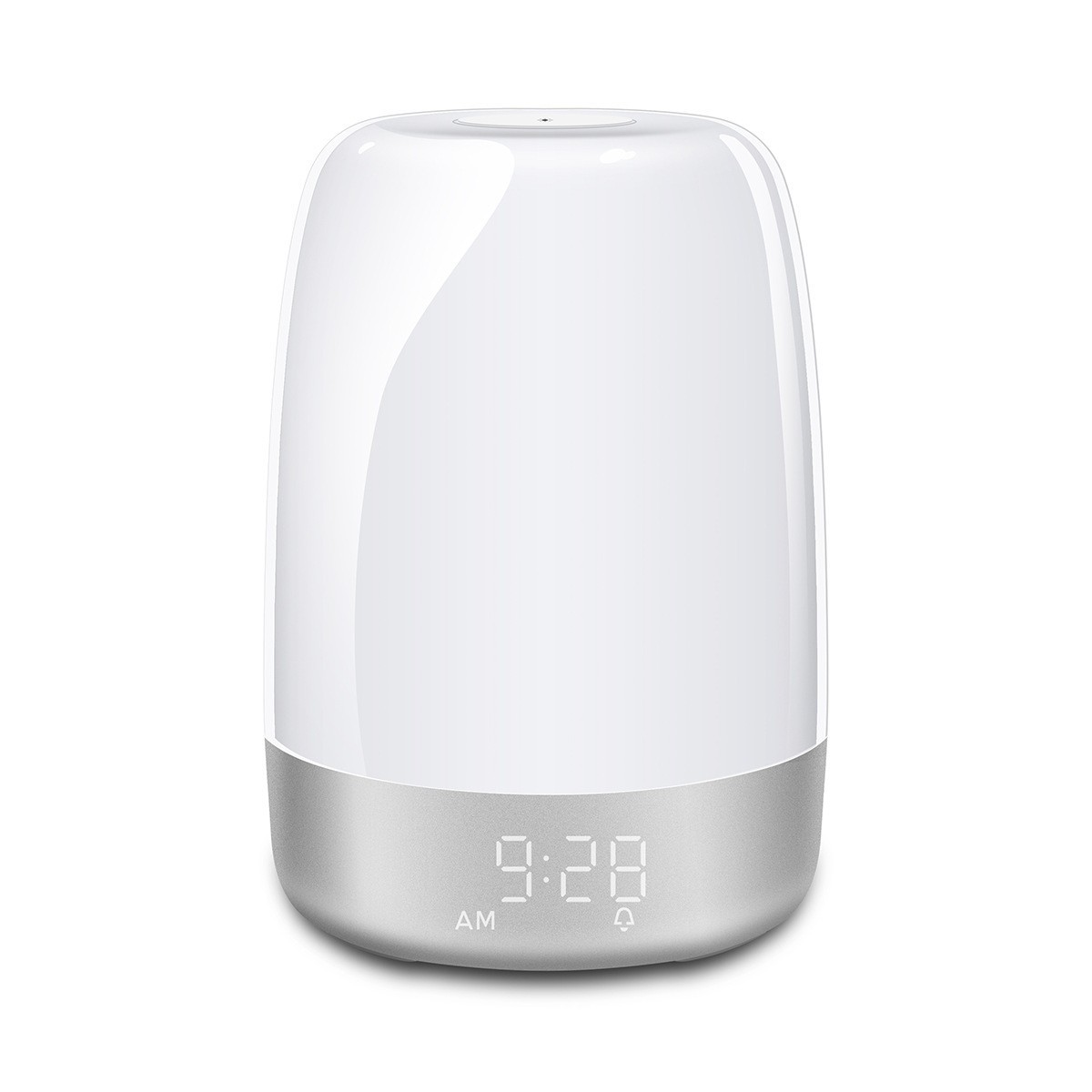 Sleep simulation sunrise wake-up light alarm clock wholesale simple silent touch bedside usb colorful night light romantic