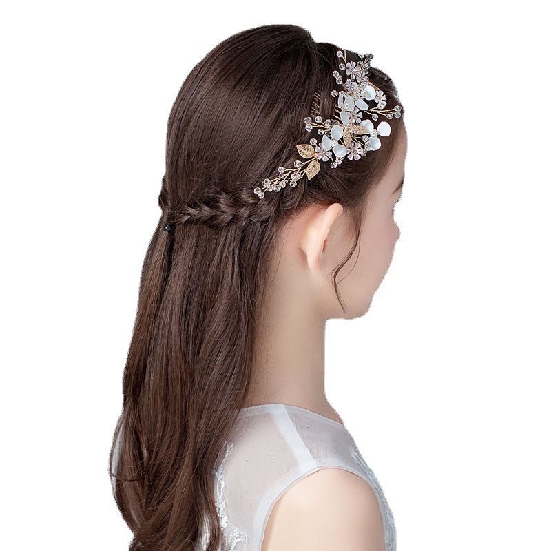 Children's Girls' Headwear Korean Princess Super Fairy Clip Hairpin Fairy Dance Performance Concert Competition Head Flower
