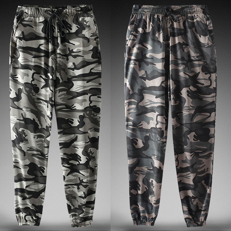 Summer Camouflage Quick-drying Pants Men's Stretch Casual Leggings Trousers Loose Spring and Autumn Breathable Outdoor Work Pants