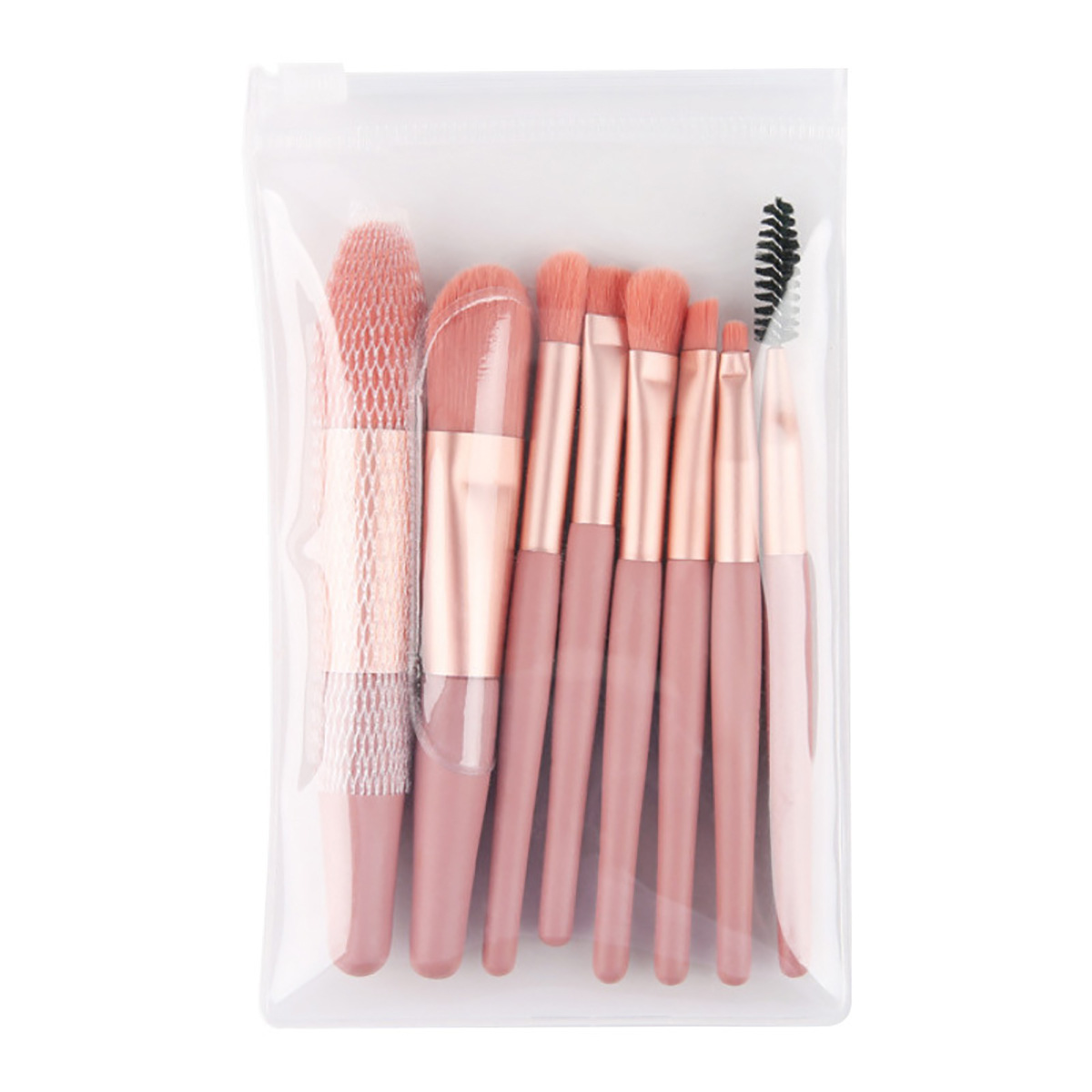Beginner macaron plastic handle makeup brush 8-piece set portable blush eye shadow brush cheap makeup brush