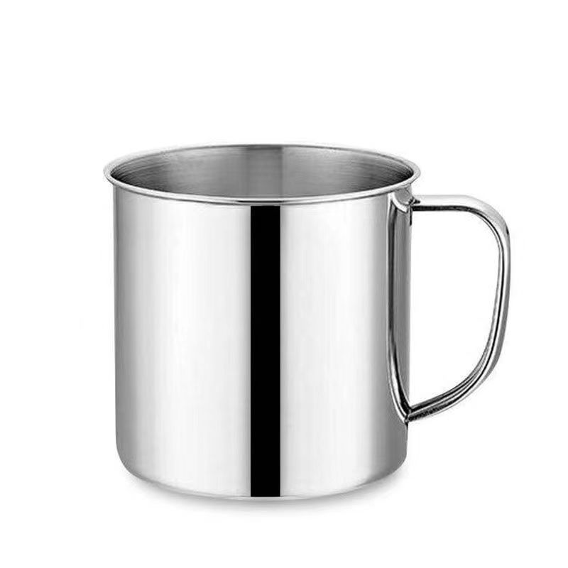 Stainless Steel Water Cup Mouth Cup Non-Magnetic Handle Mini Cup with Handle Tea Jar Animal Feeding Drinking Cup Experimental Cup