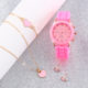 Cross-border New Women's Korean-style High-end Quartz Watch Simple Classic Imitation Leather Strap Watch Women's Set + Accessories