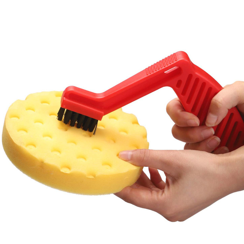 Cross-border polishing pad cleaning tool 2 pieces Amazon hot sale wool grinding wheel knife car waxing sponge cleaning brush