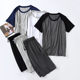 Modal pajamas men's thin loose short-sleeved shorts summer outdoor sports home wear suit in stock