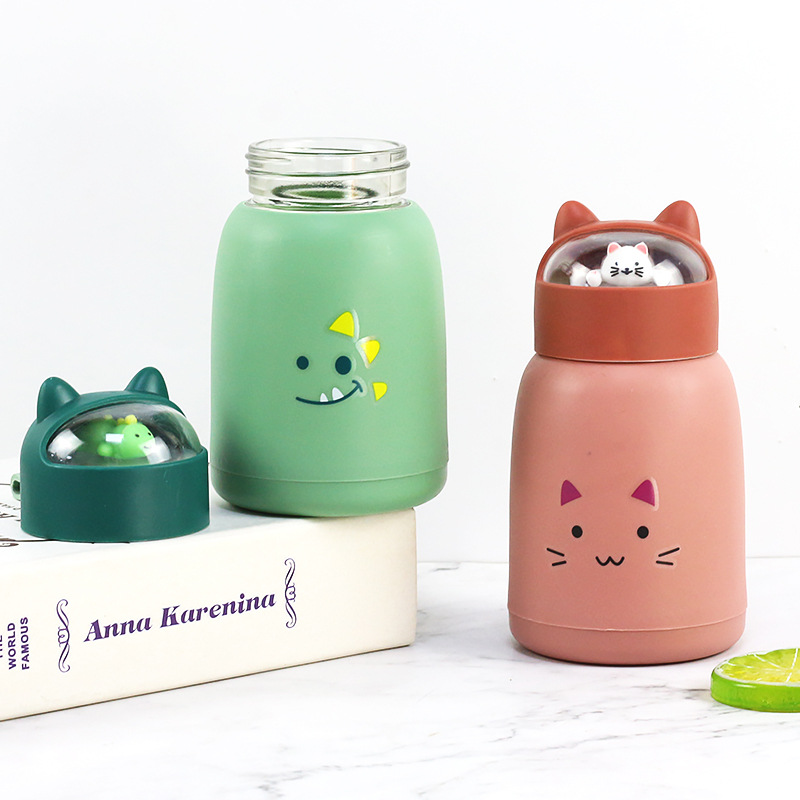 Charming Pet Cup Double-layer Glass Cup Glass Gift Water Cup Portable Large Bellied Cup Advertising Cup Street Promotion Small Gift Wholesale