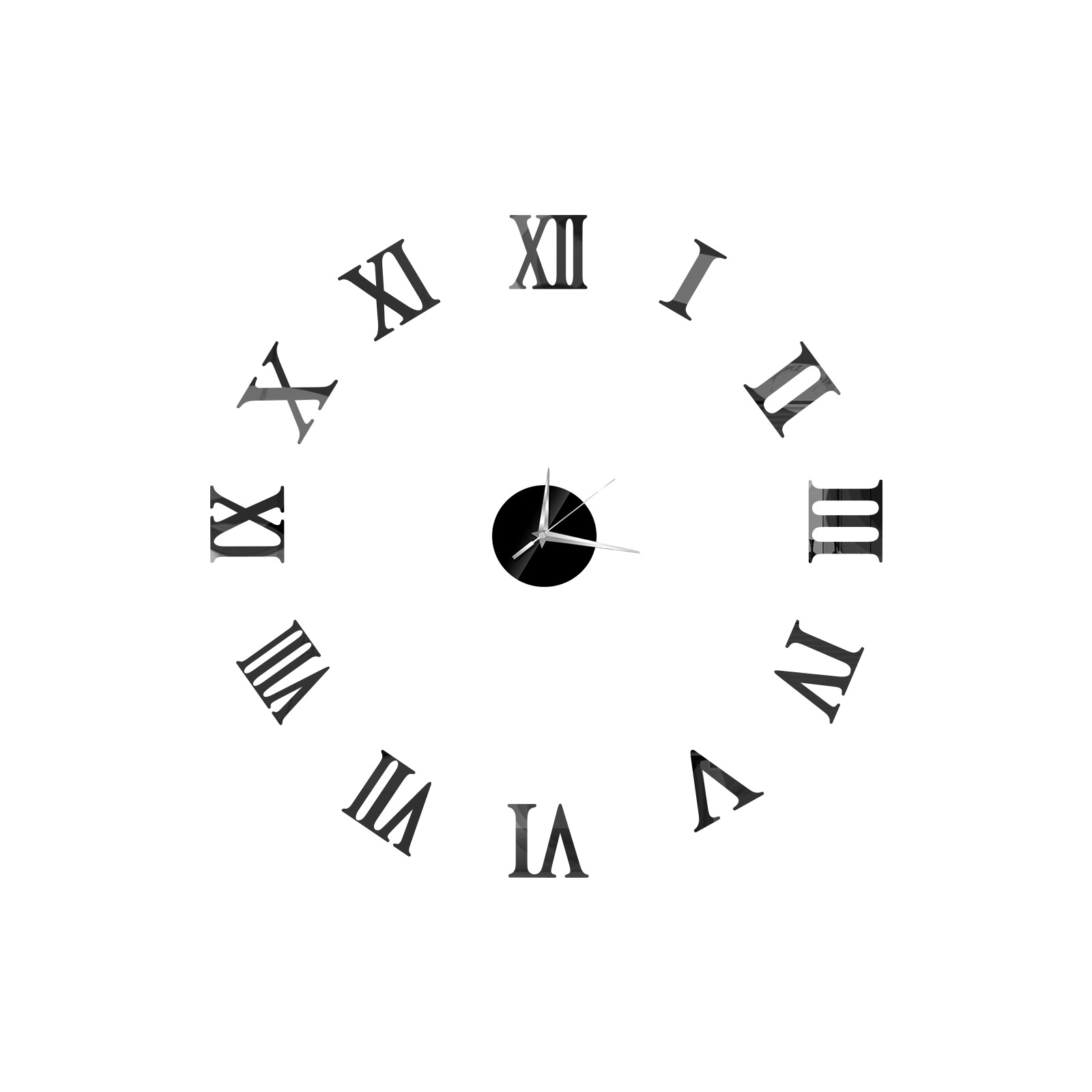 Cross-border explosions simple clock fashion wall clock DIY wall clock mirror wall stickers clock Roman numeral clock