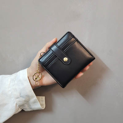 ins New European and American Simple Women's Wallet Women's Short Three-fold Small Wallet Women's Key Coin Purse Card Holder Wallet