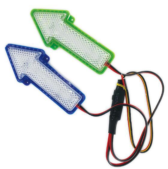 LED Flow Signal arrow light led ultrasonic 12V car motorcycle Decoration Module universal accessories