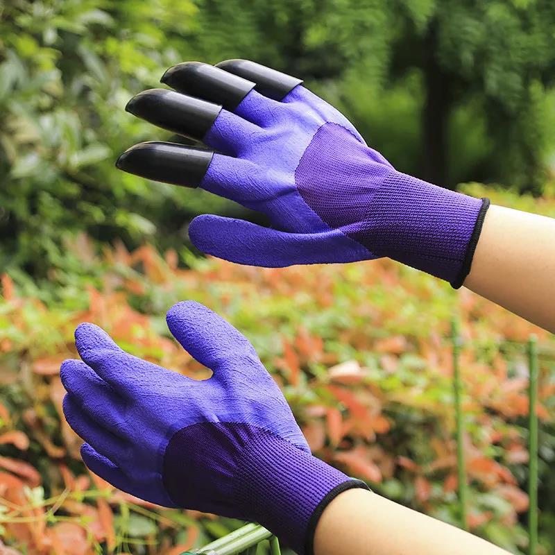 Factory direct supply latex gloves with claw gardening gloves flowers and plants planting anti-wear and anti-oil gardening gloves supply