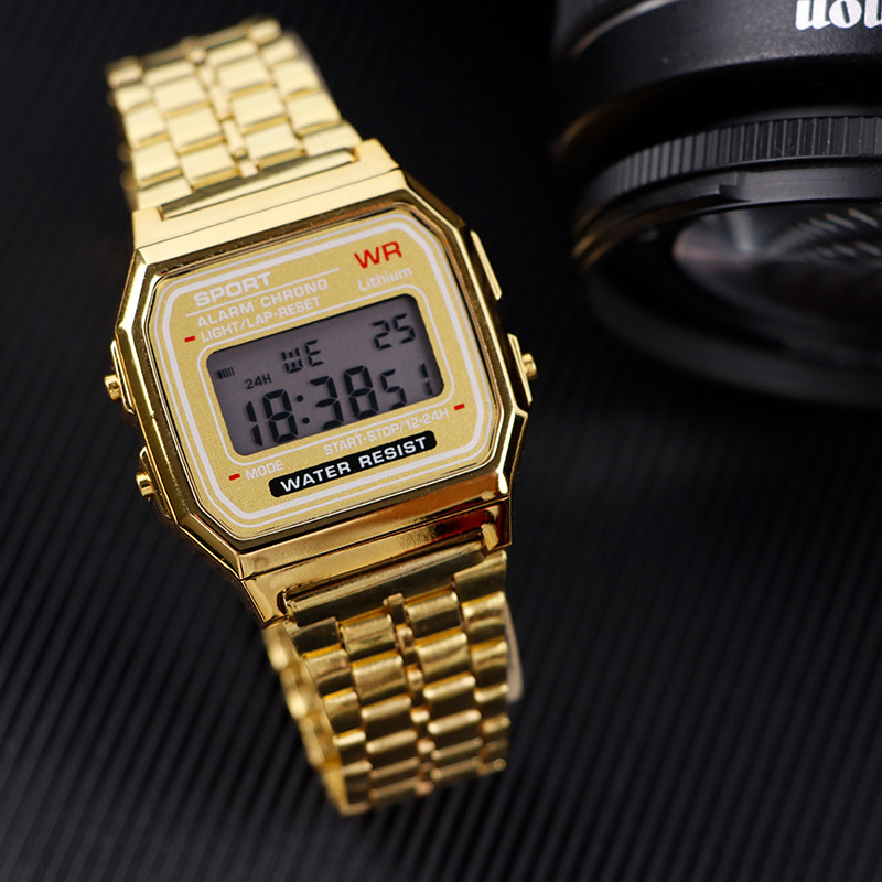 New Men's Business electronic watch student casual fashion sports multi-functional waterproof watch one-piece delivery