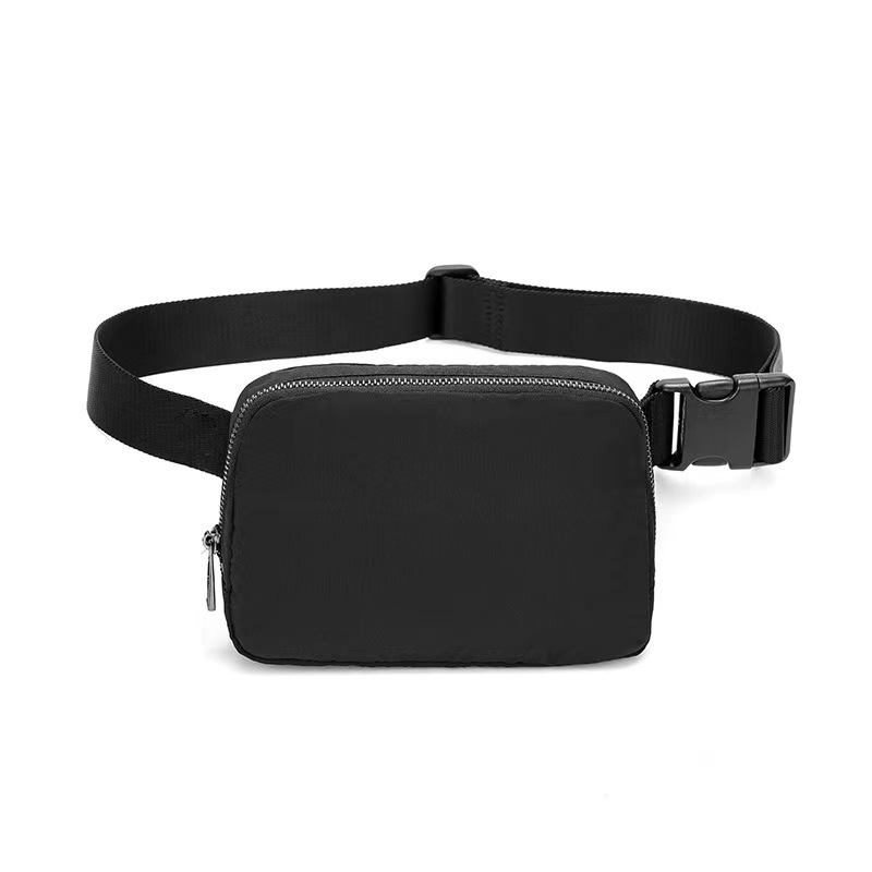 Cross-border Lulu Same-style Polyester Nylon Waist Bag Waterproof Chest Bag Outdoor Activities Running Mobile Phone Bag Crossbody Bag for Men and Women