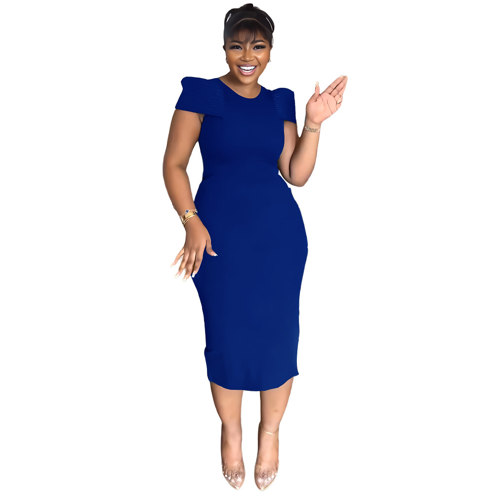 10217 cross-border Europe and the United States Amazon sleeveless design sense leisure commuter slim split hip women's dress