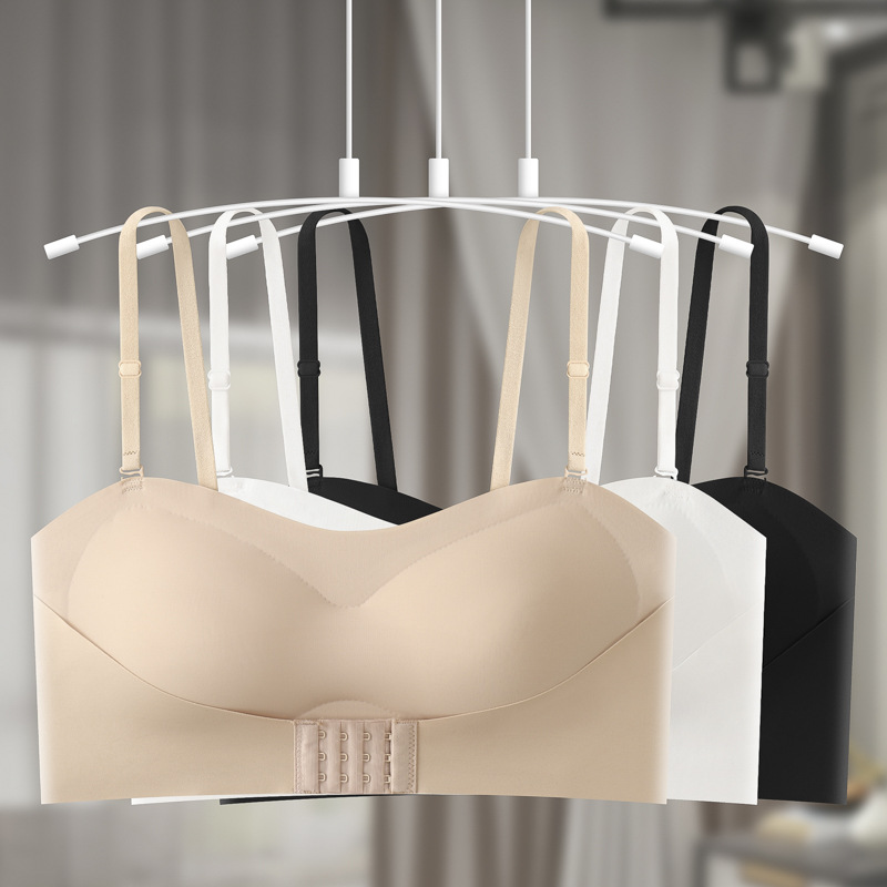 Summer seamless back underwear Ice Silk thin upper collection Accessory breast tube top all-in-one-word camisole women's tube top