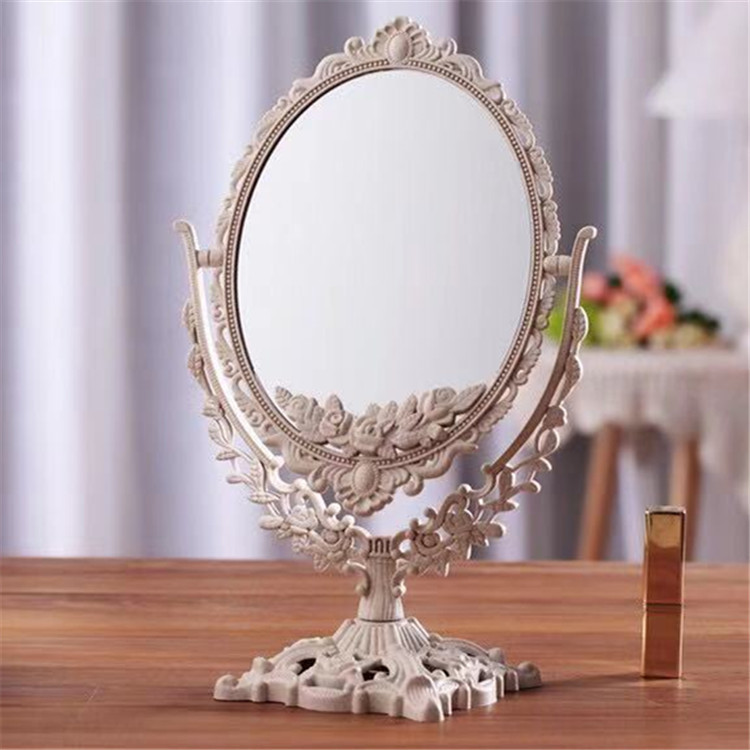 New retro makeup mirror European-style desktop dressing mirror double-sided simple large Princess makeup mirror batch