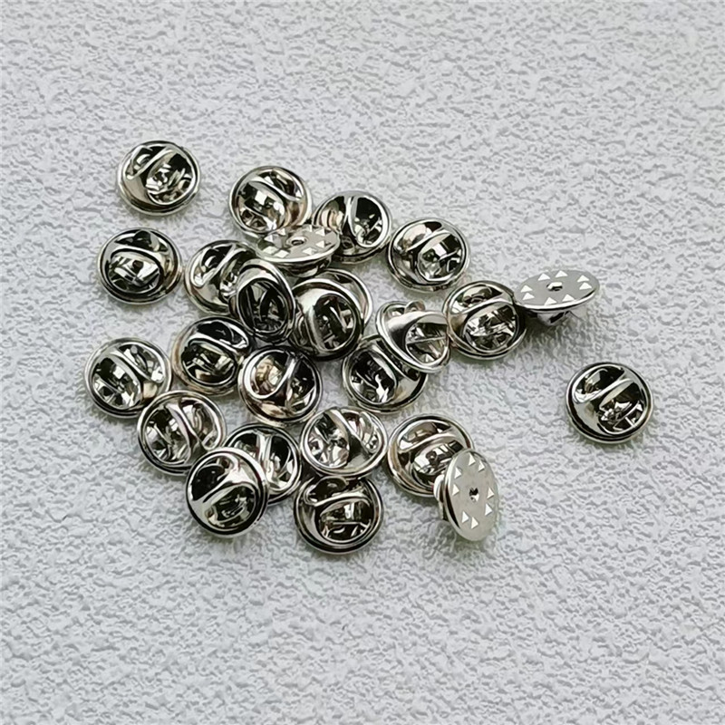 Silver brooch buckle universal metal butterfly cap spare buckle spot wholesale praise thick material stabbing needle