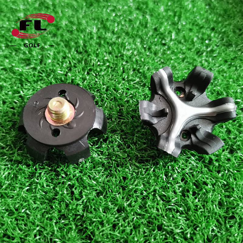 Foli Sports Golf Shoe Nails Factory Direct Supply Golf Nails Iron Screw Head Black Silver Grey Double Color Nails