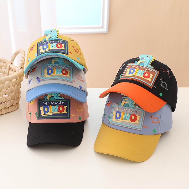 Korean version of small dinosaur baseball cap spring and summer days new sunshade children's cap cute cartoon hat wholesale P102