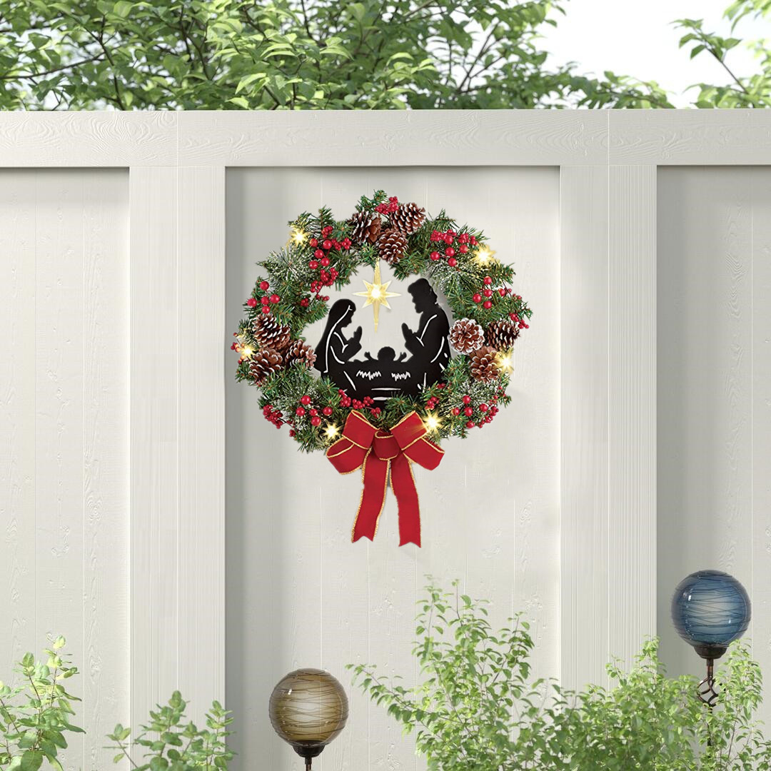 Guirlanda de Natal Christmas decorations cross-border Garland door hanging home background Christmas tree accessories_voghion.com