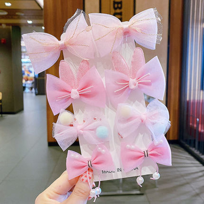 Épingle à cheveux pour enfants, jolie princesse coréenne, nœud, accessoires pour cheveux, frange de bébé, pince à cheveux cassée, pince à cheveux pour filles_voghion.com