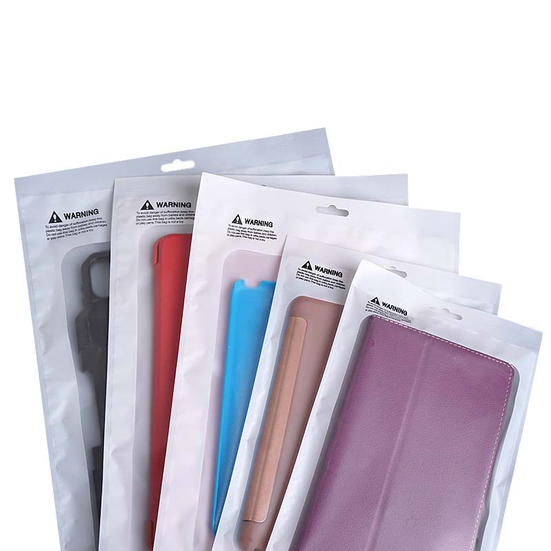 International warning self-adhesive composite bag matte window frosted bag 7 inch 8 inch 10 inch flat packaging bag