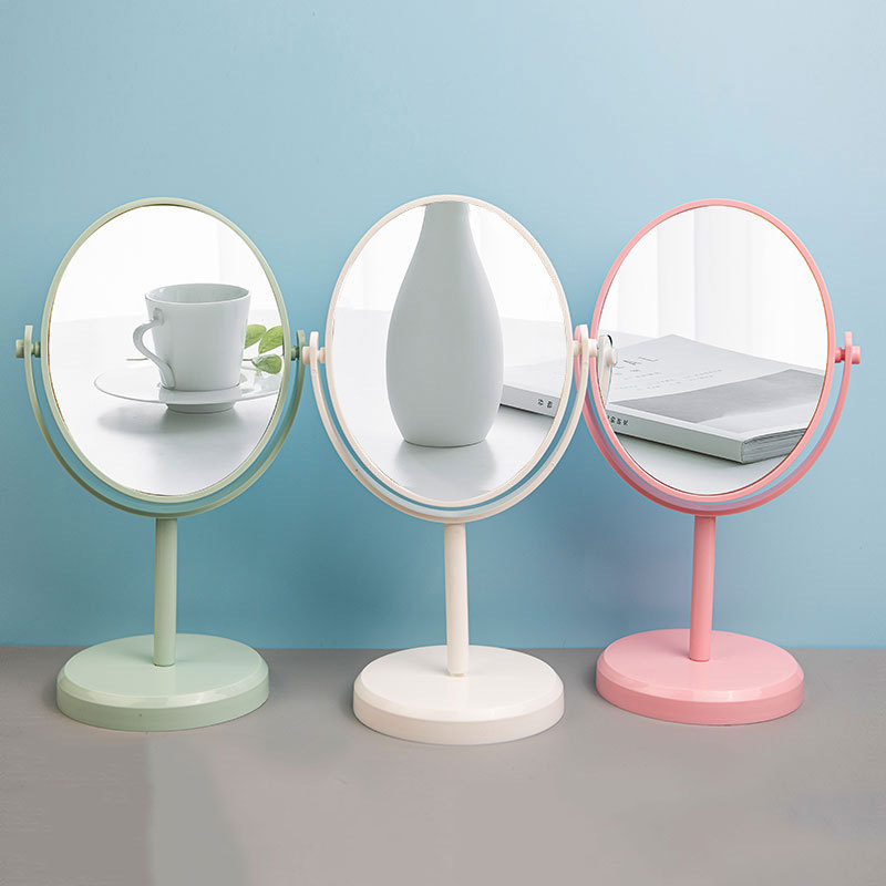 Desktop makeup mirror girls mirror dresser makeup mirror rotatable princess mirror plastic small mirror wholesale