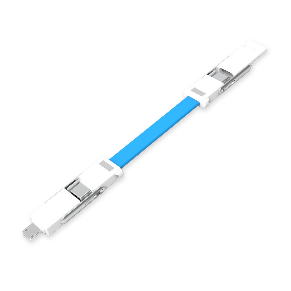 Keychain usb mobile phone type-c charging cable OTG data cable a drag 6 in 1 gift data cable