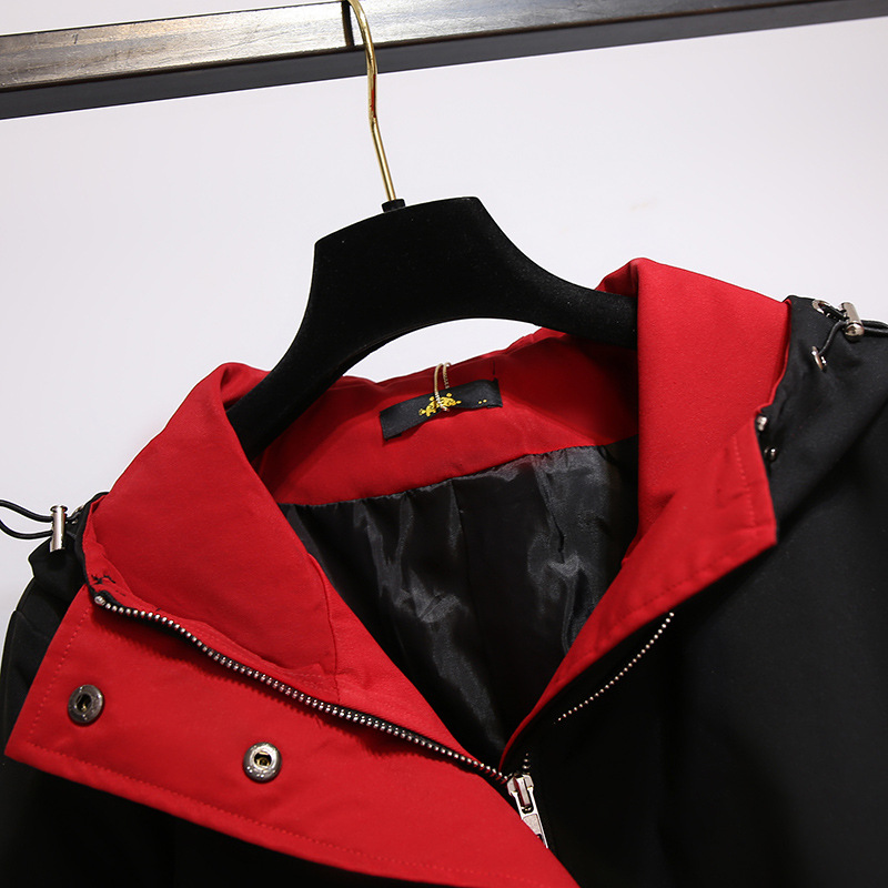 plus size Hooded Windbreaker Women's Long 2024 Autumn New Korean Loose Slimming Elegant Casual All-match Jacket