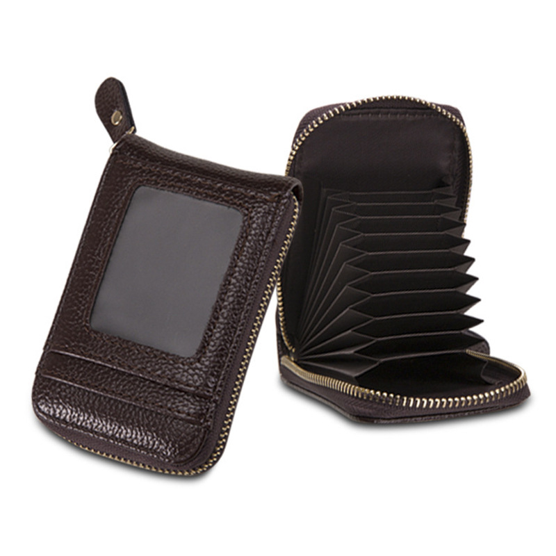 Foreign trade new PU id bag multi-card zipper coin purse card case women's organ card holder