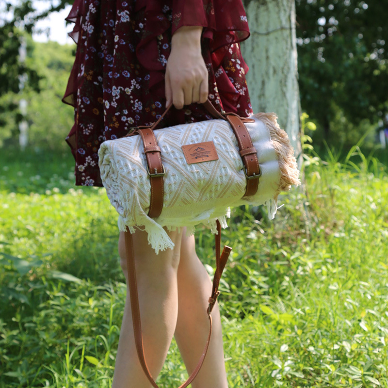 Apricot ins style spring outing picnic mat moisture-proof mat Internet celebrity spring picnic cloth mat outdoor camping outing mat
