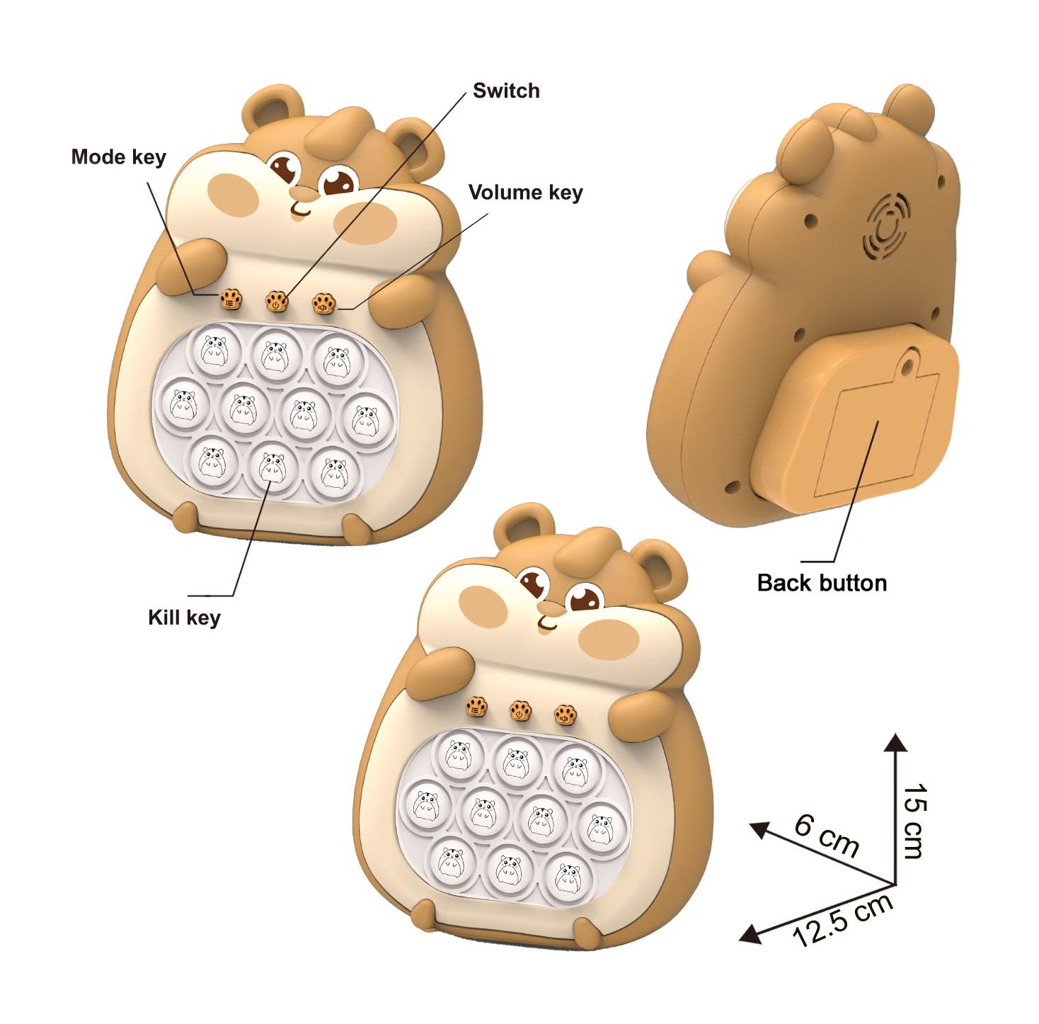 New product speed push game machine children's push play mole killer pioneer Xiaole educational decompression toy