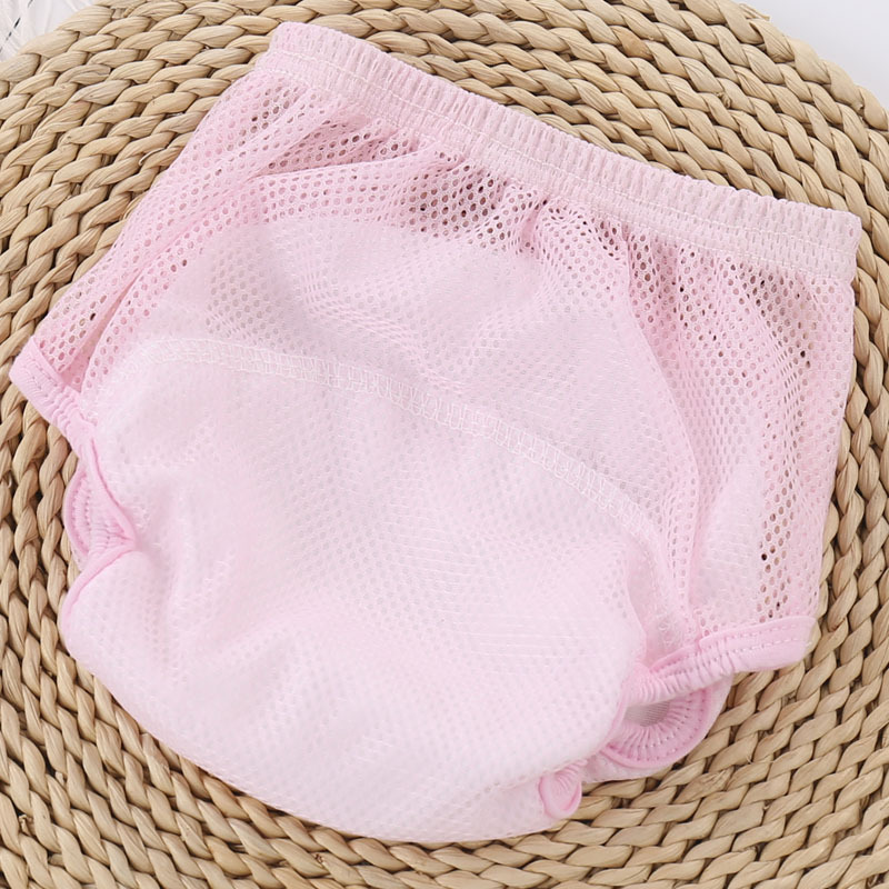Baby's mesh breathable toilet training pants men's and women's waterproof washable gauze quick-drying learning summer diaper pants