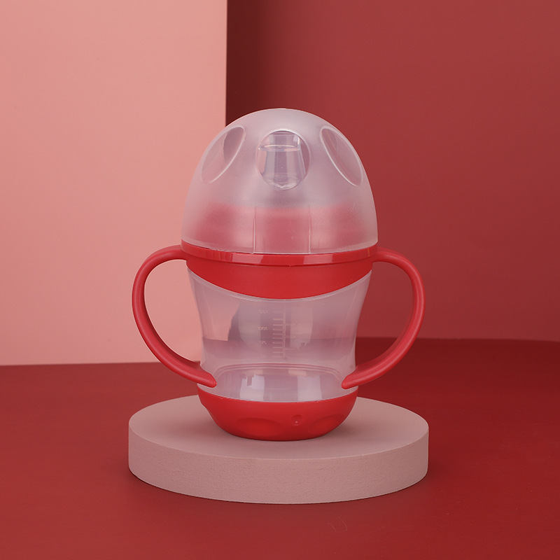 Baby Duckbill Type Anti-drip Cup with Lid and Handle Kidsren's Learning Drinking Cup Duckbill Cup