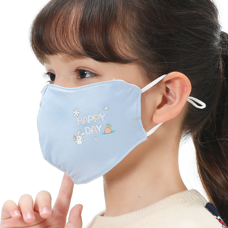 Autumn and Winter New Korean Fashion Children's Cartoon Animal Printed Mask Flannelette Warm Cold-proof Mask for Boys and Girls