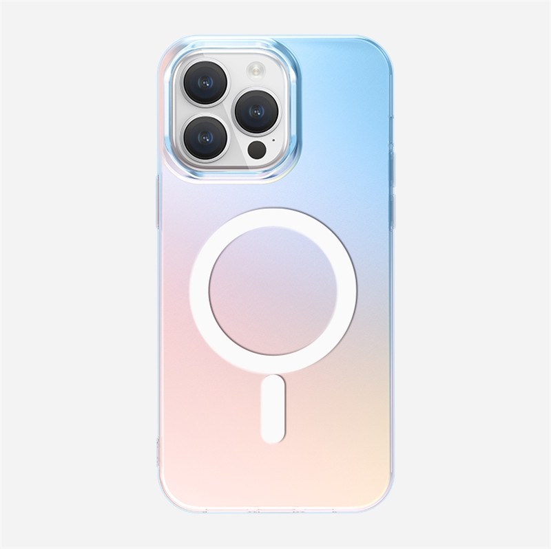 For Apple 15 magnetic mobile phone case Magsafe laser iphone14 frosted 13 chameleon 16Pro wholesale