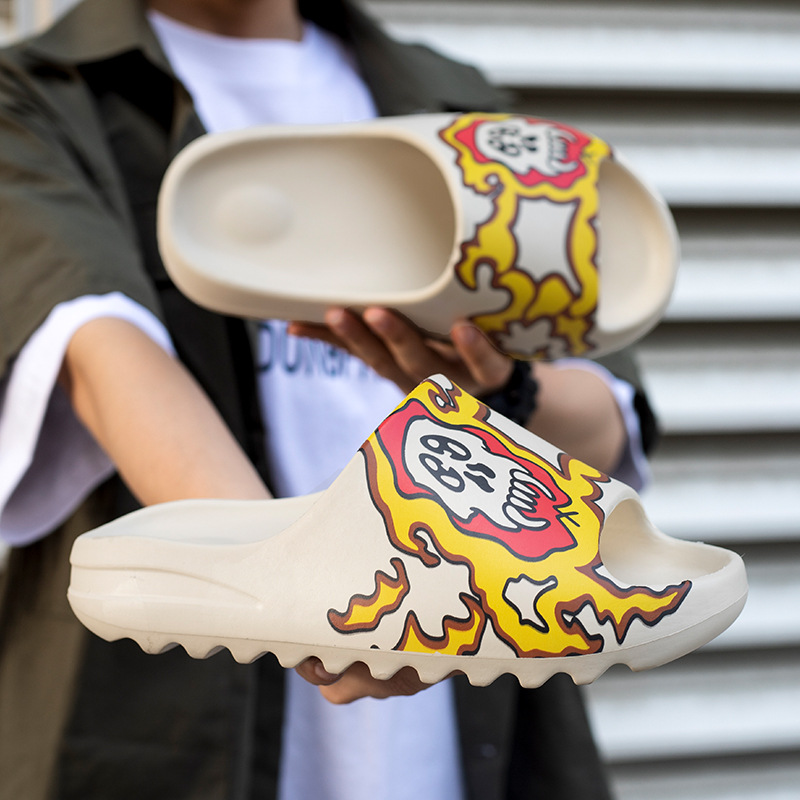 Thick-soled couple Men's coconut slippers women's outer wear thick-soled beach slippers summer yeey slippers men's cross-border e-commerce