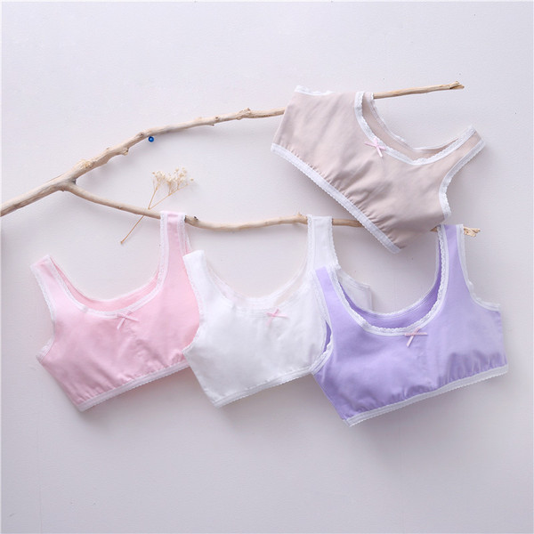 Underwear for elementary school students, children's tank top, lace bra, 2023, for teenagers, Korean style