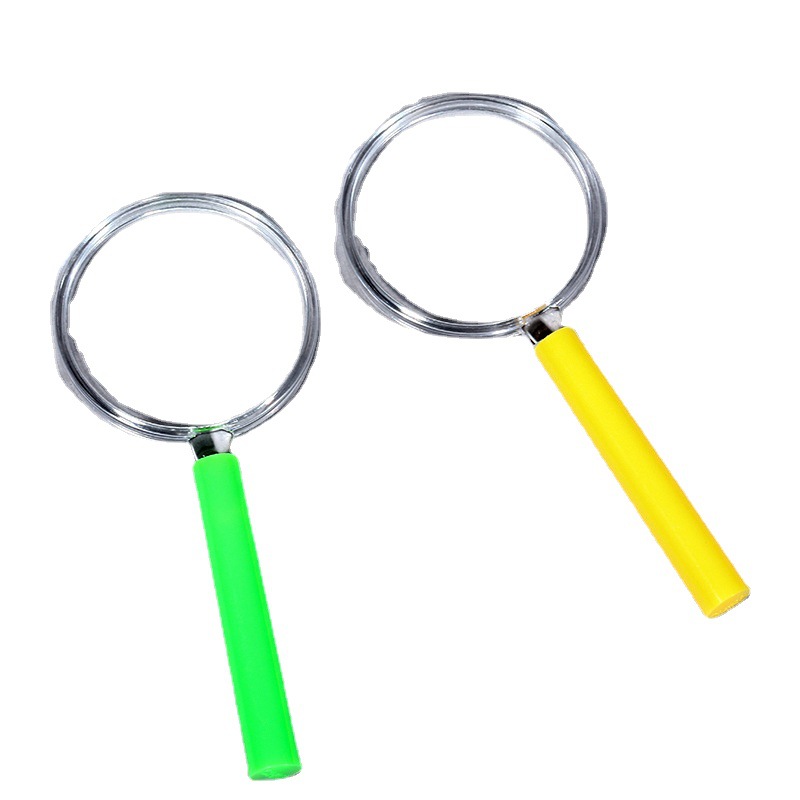 Plastic transparent acrylic lens color handle kindergarten teaching aids children portable handheld magnifying glass