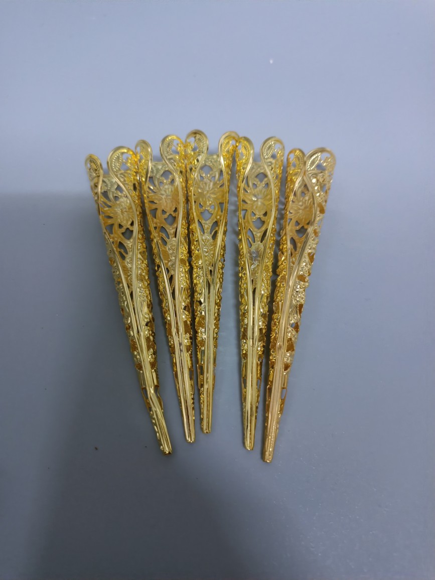 Golden Nail Lengthened Art Performance Accessories Ancient Costure Photo Collocation Portrait